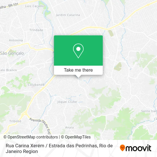 Rua Carina Xerém / Estrada das Pedrinhas map