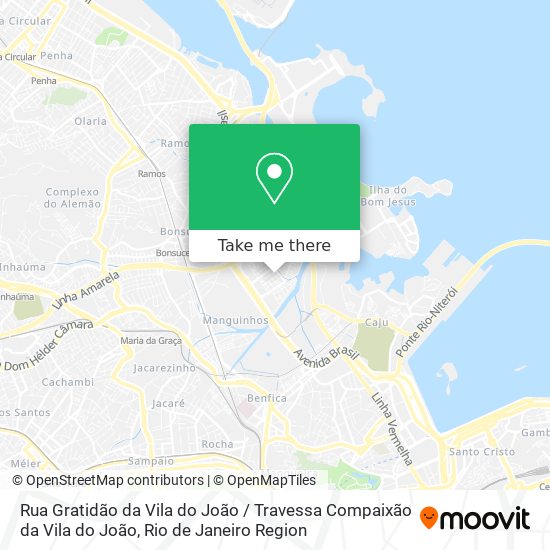 Mapa Rua Gratidão da Vila do João / Travessa Compaixão da Vila do João