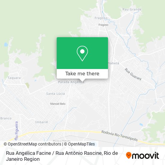 Mapa Rua Angélica Facine / Rua Antônio Rascine