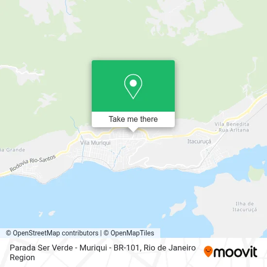 Parada Ser Verde - Muriqui - BR-101 map