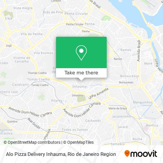 Alo Pizza Delivery Inhauma map