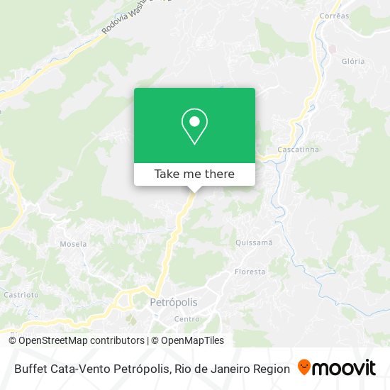 Buffet Cata-Vento Petrópolis map