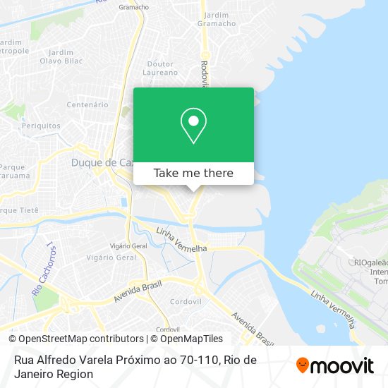 Mapa Rua Alfredo Varela Próximo ao 70-110