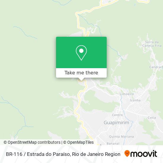 BR-116 / Estrada do Paraíso map