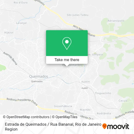 Estrada de Queimados / Rua Bananal map