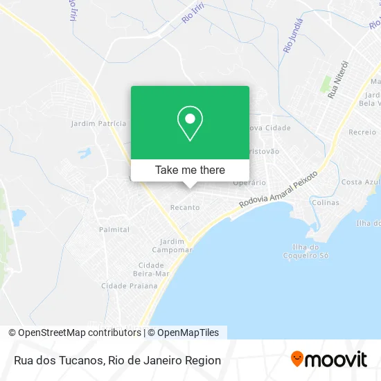 Rua dos Tucanos map