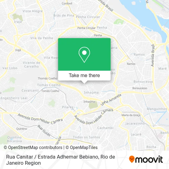 Rua Canitar / Estrada Adhemar Bebiano map