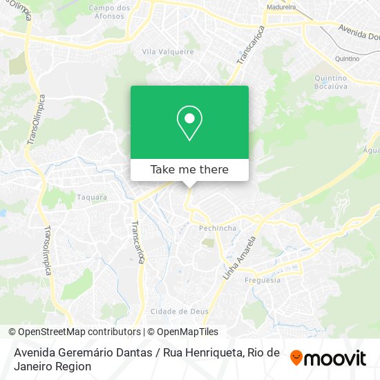 Mapa Avenida Geremário Dantas / Rua Henriqueta