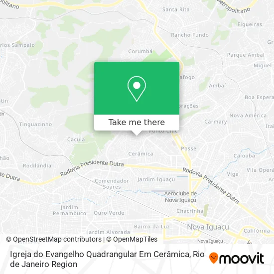 Igreja do Evangelho Quadrangular Em Cerâmica map
