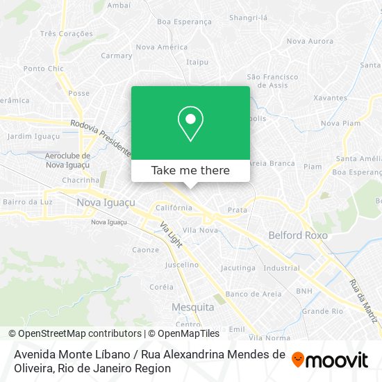 Mapa Avenida Monte Líbano / Rua Alexandrina Mendes de Oliveira