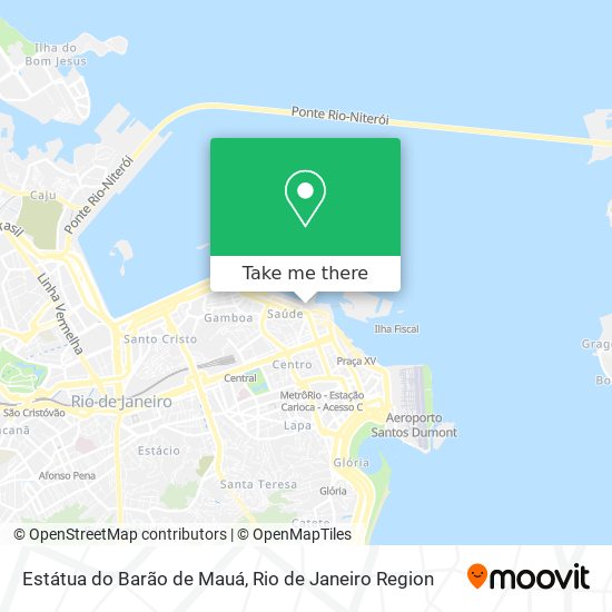 Mapa Estátua do Barão de Mauá