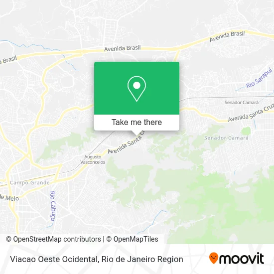 Viacao Oeste Ocidental map
