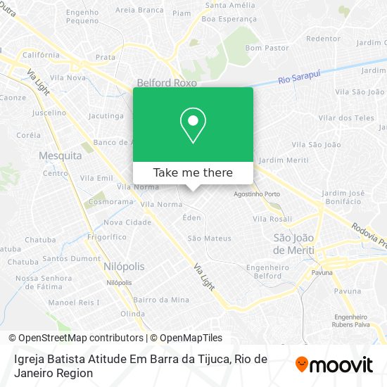 Mapa Igreja Batista Atitude Em Barra da Tijuca