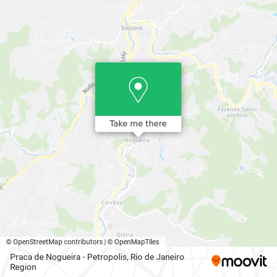 Mapa Praca de Nogueira - Petropolis