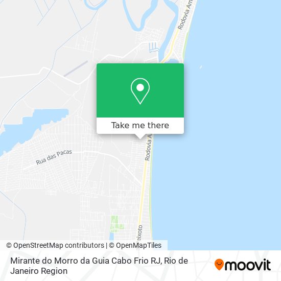 Mapa Mirante do Morro da Guia Cabo Frio RJ