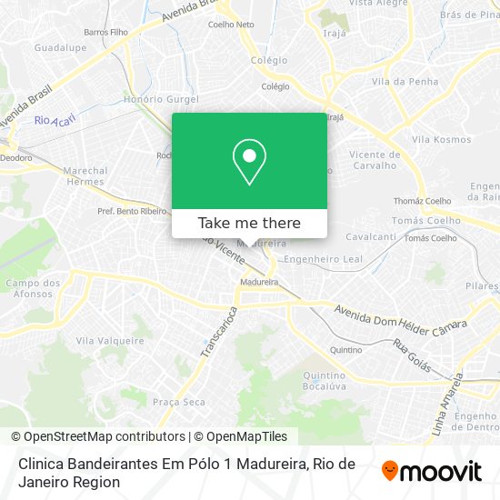 Mapa Clinica Bandeirantes Em Pólo 1 Madureira
