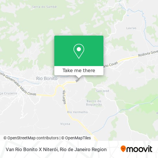 Mapa Van Rio Bonito X Niterói