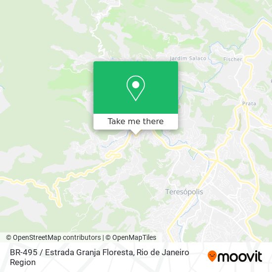 Mapa BR-495 / Estrada Granja Floresta