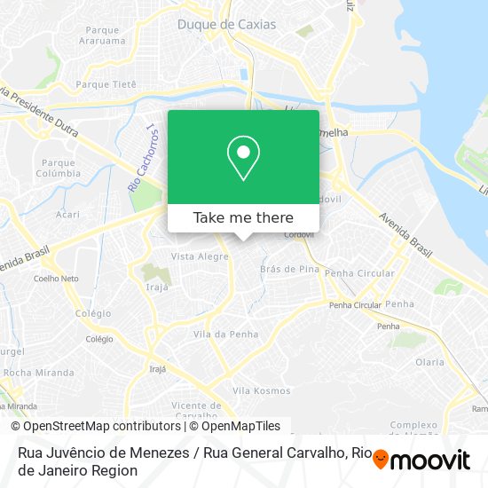 Mapa Rua Juvêncio de Menezes / Rua General Carvalho