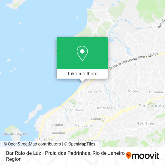 Bar Raio de Luz - Praia das Pedrinhas map