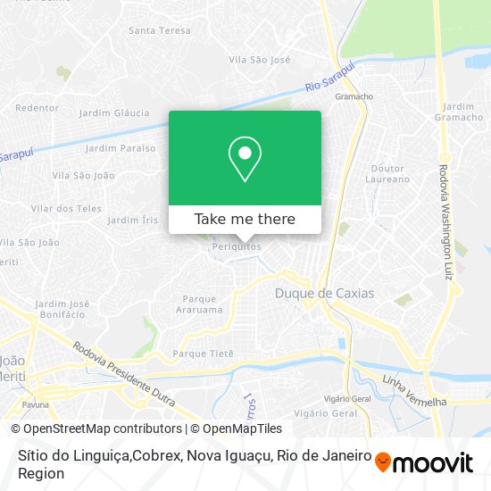 Sítio do Linguiça,Cobrex, Nova Iguaçu map