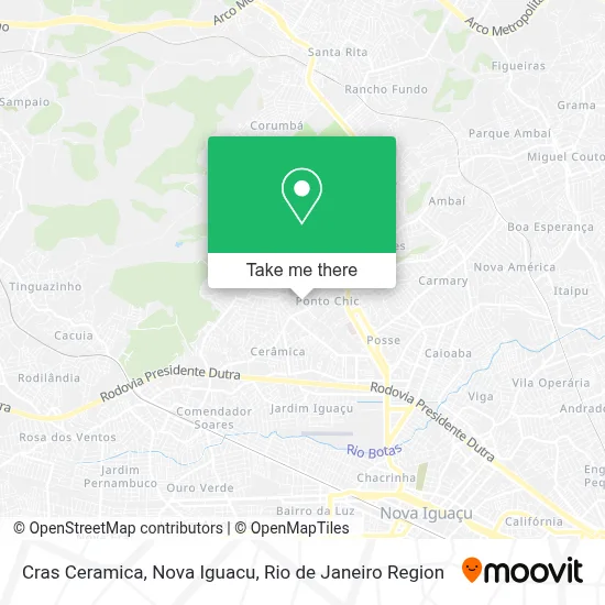 Cras Ceramica, Nova Iguacu map