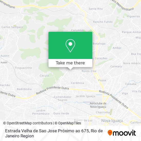 Mapa Estrada Velha de Sao Jose Próximo ao 675