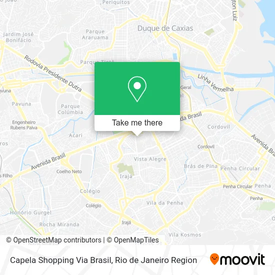 Capela Shopping Via Brasil map