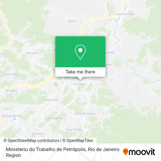 Ministerio do Trabalho de Petrópolis map