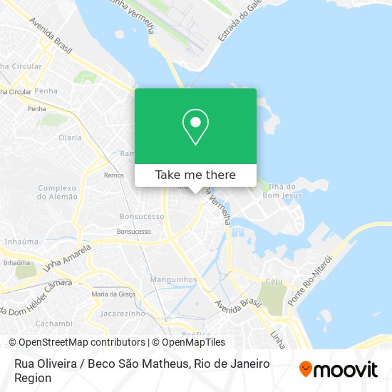 Mapa Rua Oliveira / Beco São Matheus