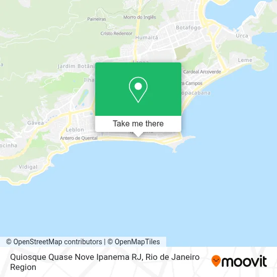 Quiosque Quase Nove Ipanema RJ map