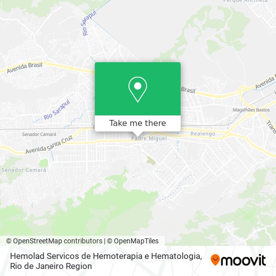 Mapa Hemolad Servicos de Hemoterapia e Hematologia