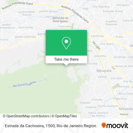 Estrada da Cachoeira, 1500 map