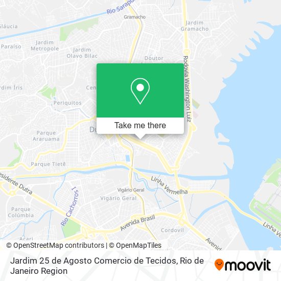 Jardim 25 de Agosto Comercio de Tecidos map