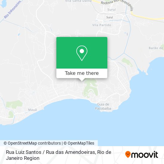 Mapa Rua Luiz Santos / Rua das Amendoeiras