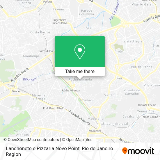 Lanchonete e Pizzaria Novo Point map