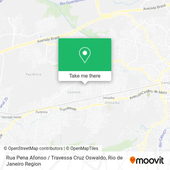 Rua Pena Afonso / Travessa Cruz Oswaldo map
