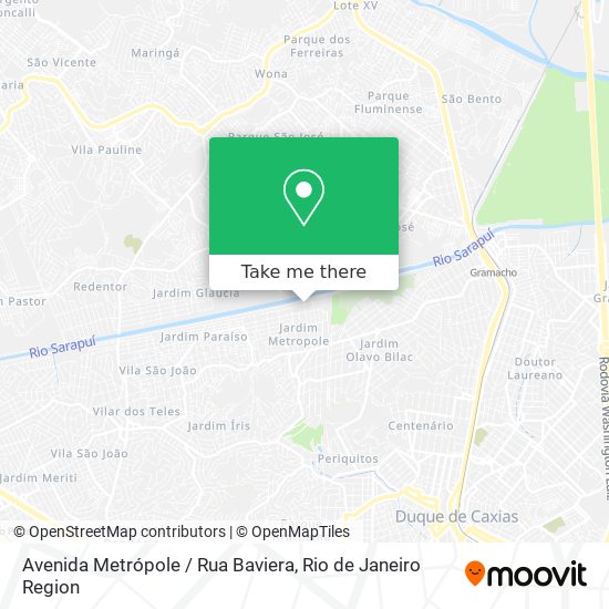 Mapa Avenida Metrópole / Rua Baviera