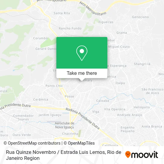 Rua Quinze Novembro / Estrada Luis Lemos map