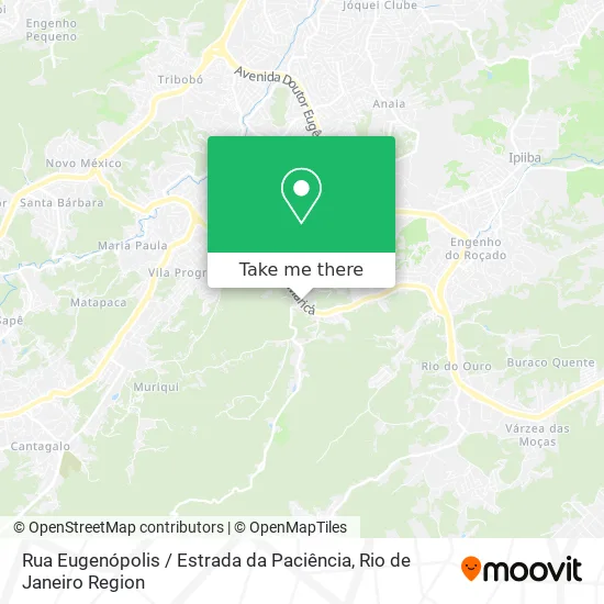 Rua Eugenópolis / Estrada da Paciência map