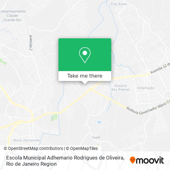 Mapa Escola Municipal Adhemario Rodrigues de Oliveira