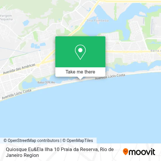 Quiosque Eu&Ela Ilha 10 Praia da Reserva map