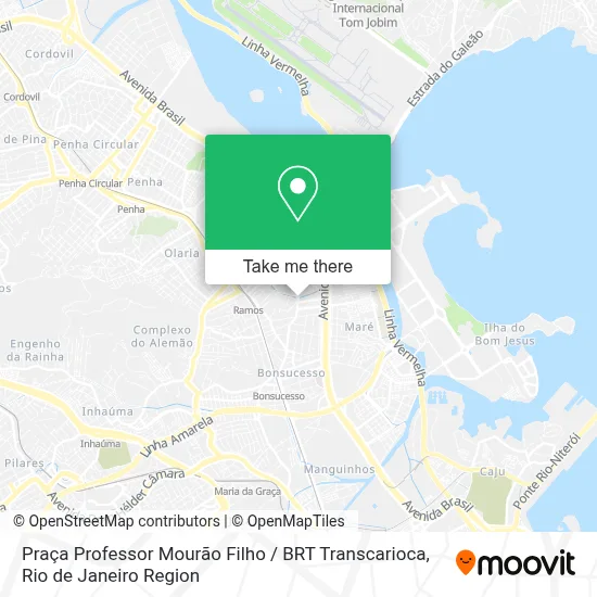 Praça Professor Mourão Filho / BRT Transcarioca map