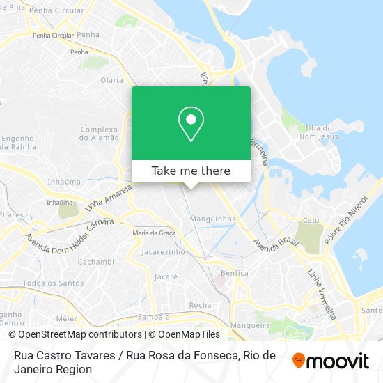 Mapa Rua Castro Tavares / Rua Rosa da Fonseca