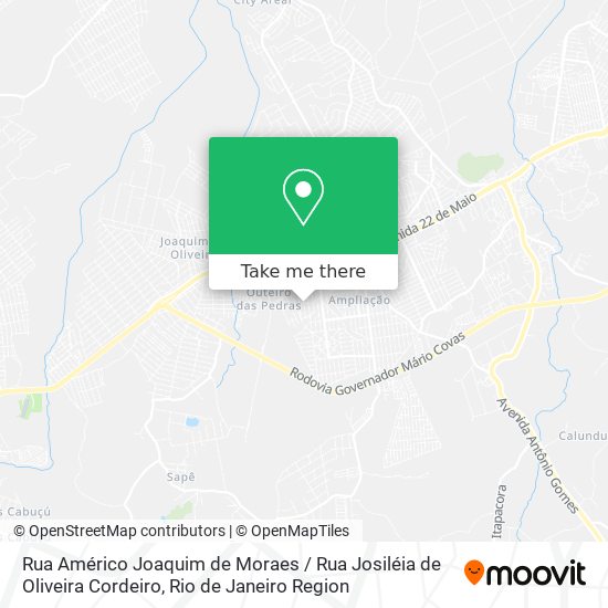 Rua Américo Joaquim de Moraes / Rua Josiléia de Oliveira Cordeiro map