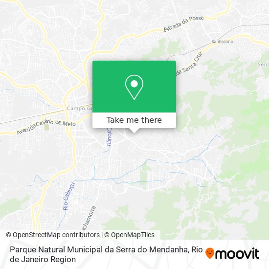 Parque Natural Municipal da Serra do Mendanha map