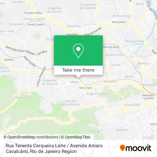 Mapa Rua Tenente Cerqueira Leite / Avenida Amaro Cavalcânti