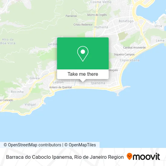 Barraca do Caboclo Ipanema map