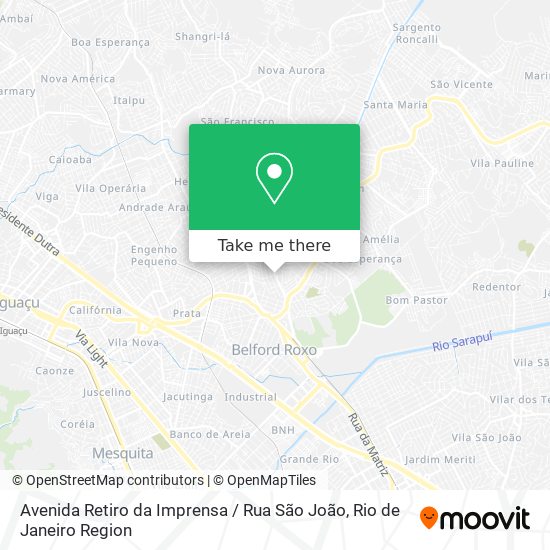 Avenida Retiro da Imprensa / Rua São João map