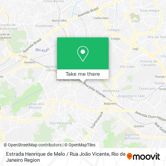 Estrada Henrique de Melo / Rua João Vicente map